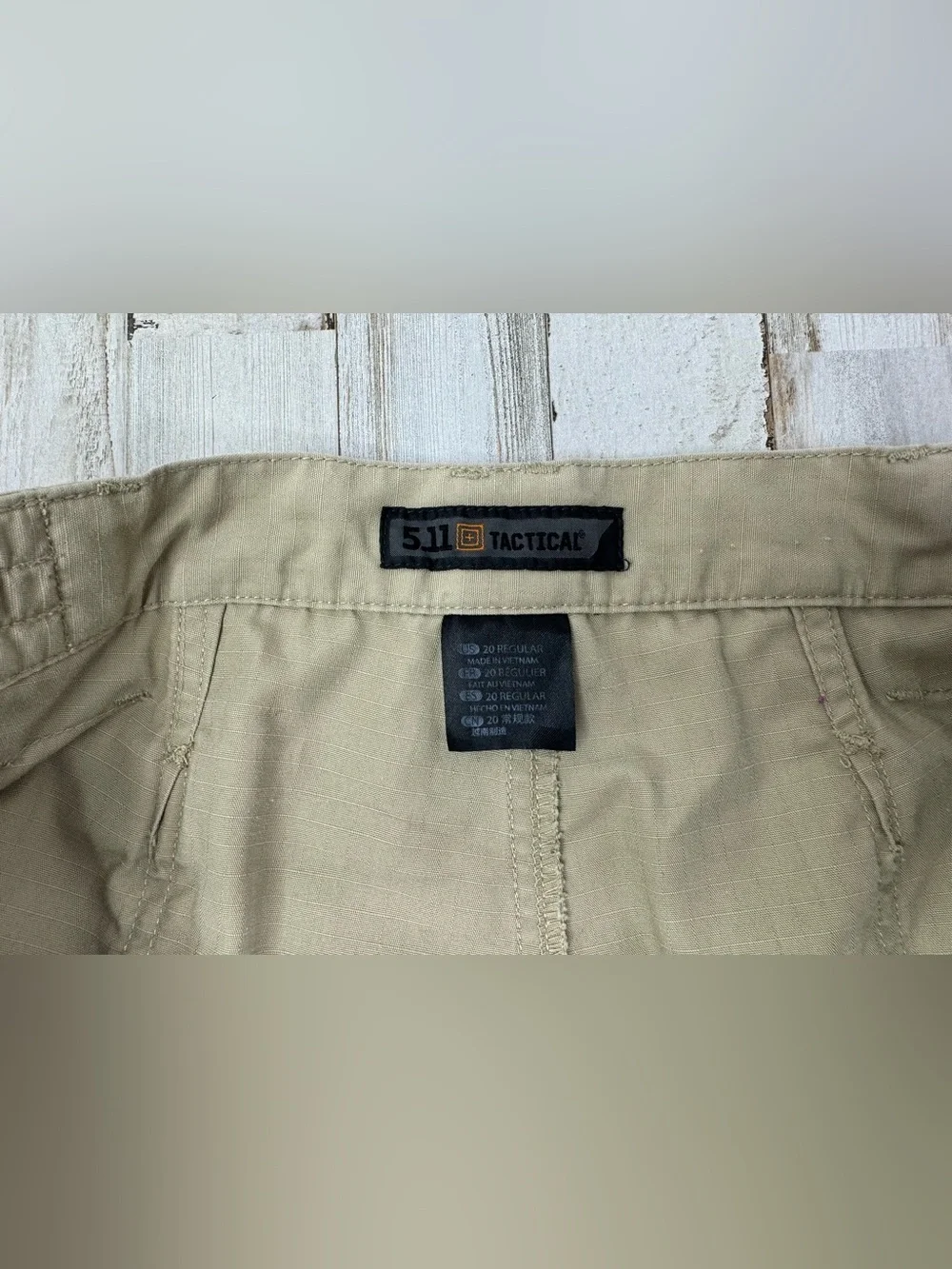 5.11 Tactical Men's 38x28 Tan Solid Cargo Tactical Pants Regular
